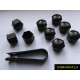 Wheel bolt caps (covers) 19mm (Black)